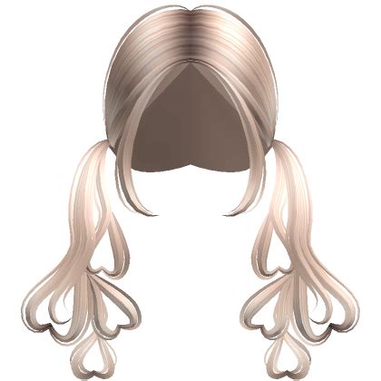 Long Wispy Heart Shaped Pigtails Platinum Roblox