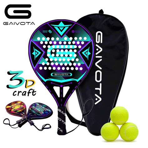 Gaivota D Foil Carbon Cage Tennis Racket Soft Paddle Racket With