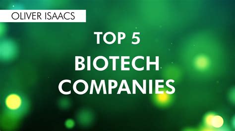 Top Biotech Companies To Watch In 2020 And 2021 Youtube