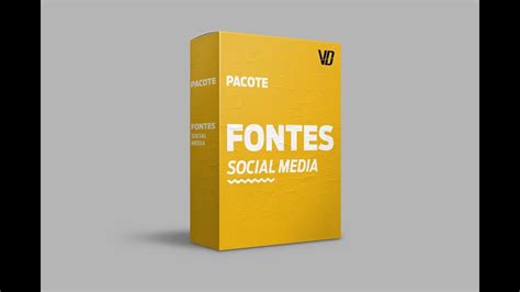 Pacote Fontes Para Social Media YouTube