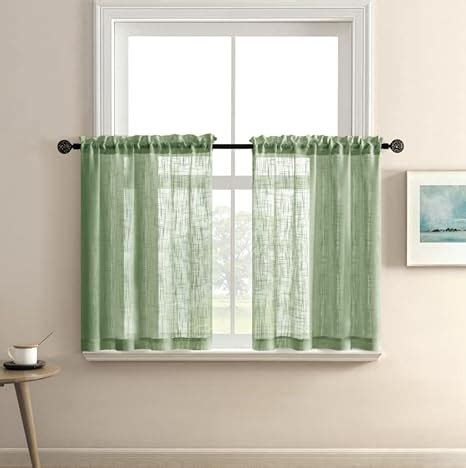 Amazon Xtmyi Sage Green Linen Textured Light Filtering Privacy