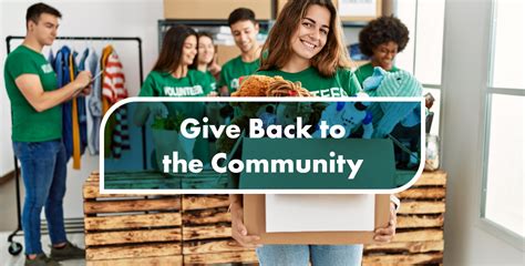 Ways To Give Back To Community