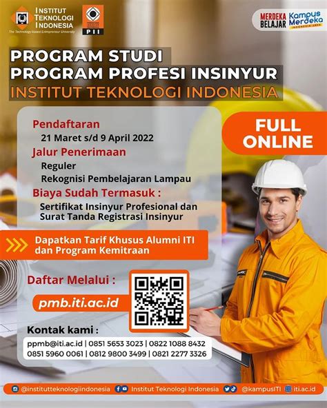 Dibuka Pendaftaran Program Studi Program Profesi Insinyur Di Institut