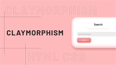 Claymorphism Search Form Using Html Css Youtube