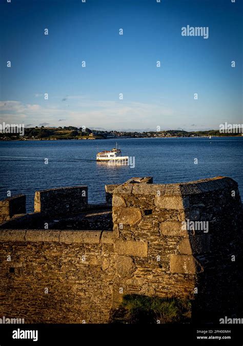 Ferry Of The Coast Of Falmouth Little Dennis Fort Cornwall England