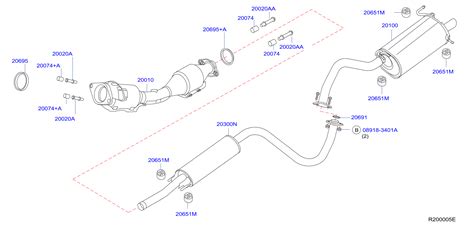 2021 Nissan Exhaust Muffler 20100 4FU2A Genuine Nissan Part