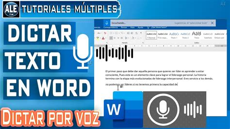 Como Dictar Por Voz En Word Dictar Texto En Word YouTube