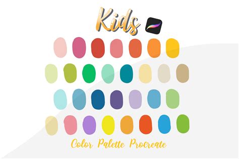 Kids Procreate Color Palette Graphic By Sawanarod · Creative Fabrica