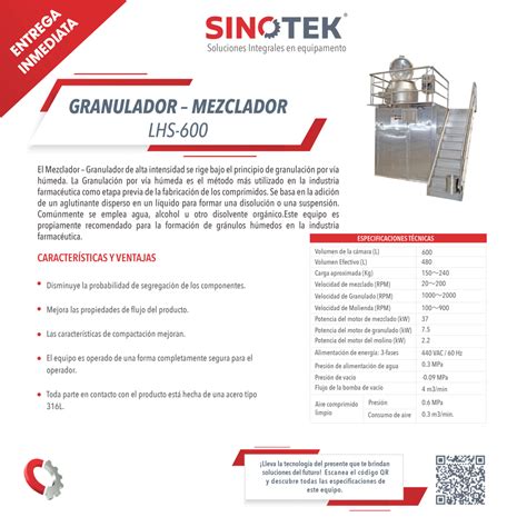 Flyer Granulador Mezclador Sinotek