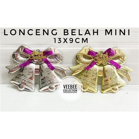 Jual Hiasan Lonceng Belah Mini Gantungan Pohon Natal Aksesoris Natal