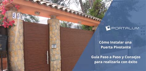 Instalaci N Puertas Pivotantes De Aluminio Gu A Portalum