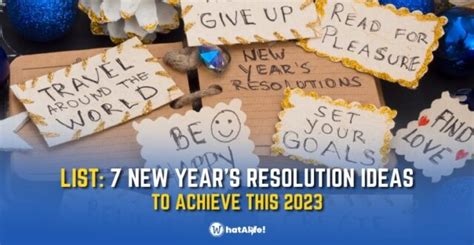 LIST Top 7 Achievable New Year S Resolution Ideas WhatALife