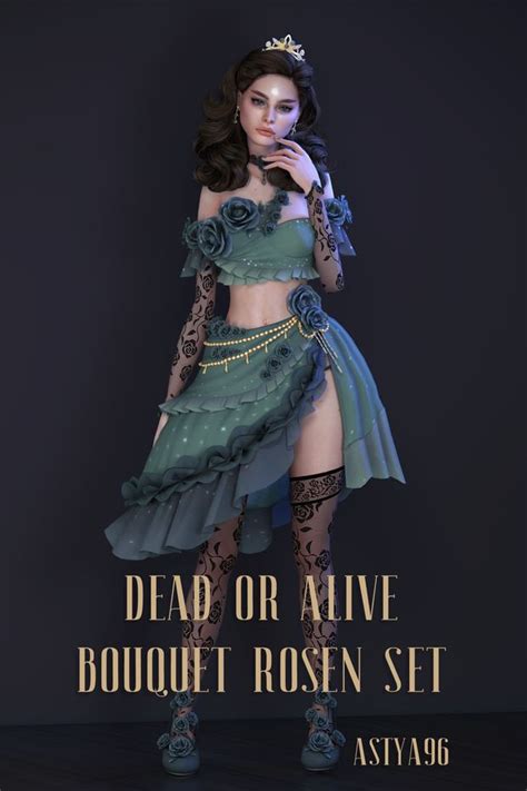 Dead Or Alive Bouquet Rosen Set Astya96 On Patreon Sims 4 Mods