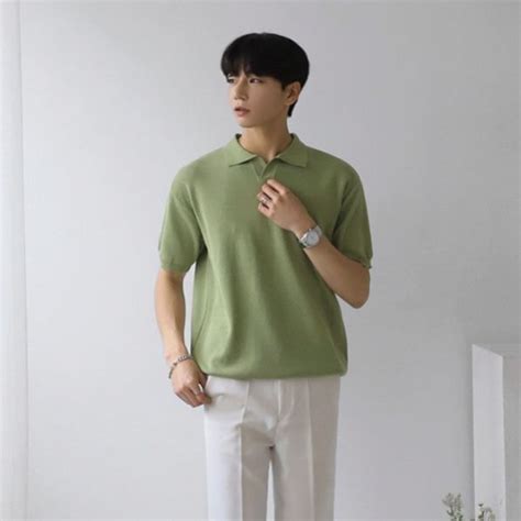 Pin On Fashion Ideas Green Polo Shirt Outfit Men Japanese Mens Fashion Street Style Outfits Men