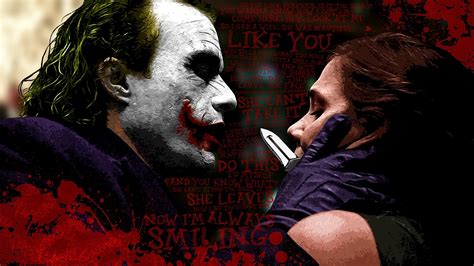 Joker The Dark Knight Typography Batman Blood Stains Maggie