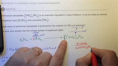 Aleks Solving For A Reactant Using A Chemical Equation Youtube