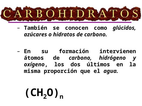 PPT Los carbohidratos También se conocen como glúcidos azúcares o