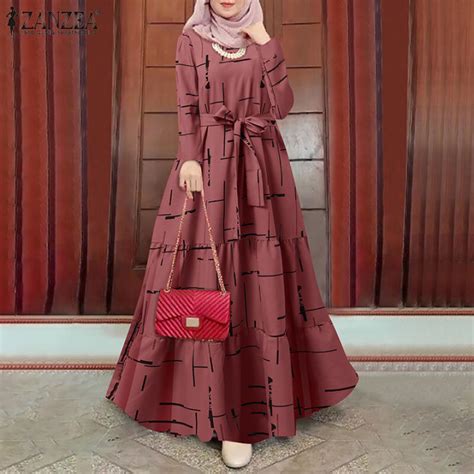 Days Delivery Hijabfab Zanzea Muslimah Baju Raya Women Muslim Abaya