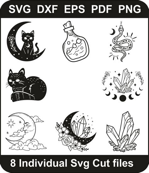 Magic Celestial Svg Pack Magic And Witchcraft Png Bundle