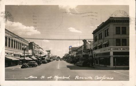 Main St At Cleveland Porterville Ca Postcard