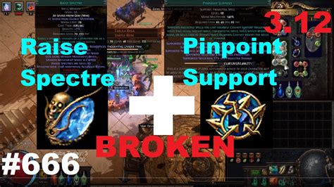 Path Of Exile Pinpoint Support Raise Spectre Is Completely Broken