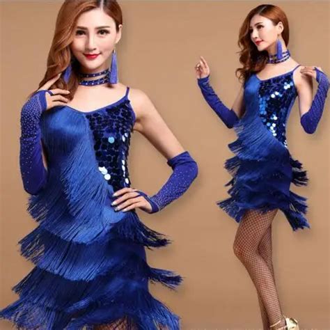 Elegant Sexy Unequal Women Girls Sequin Fringe Tassel Skirt Ladies