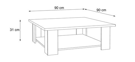 Table Basse Pilvi Blanc Et Béton Clair L 90 X P 90 X H 31 Cm