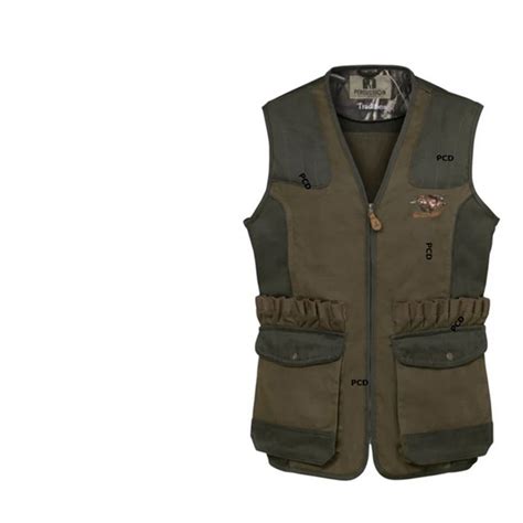 Gilet Homme Percussion Tradition Kaki Sanglier Vêtements Chasse