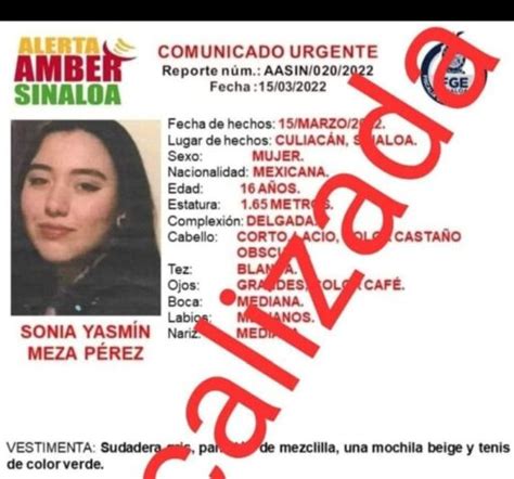 Localizan A Sonia Meza La Adolescente De 16 Años Reportada Como