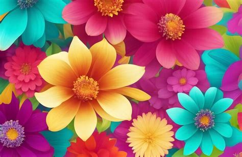 Premium Ai Image A Stunning Natural Colorful Flower Background Ai