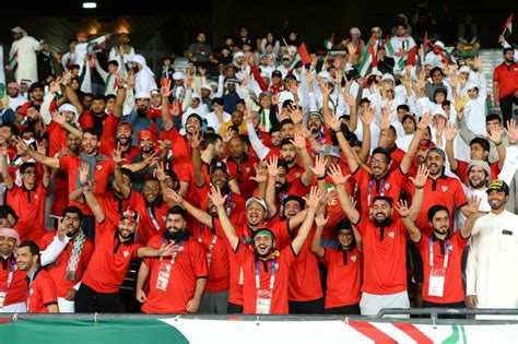 Spectators pack the stands of the Zayed Sports City Stadium.