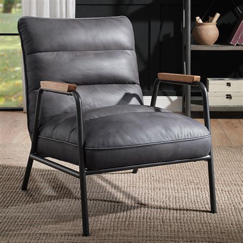 17 Stories Argyro Leather Club Chair Wayfair