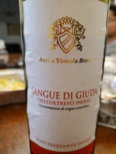 Antica Vinicola Broni Sangue Di Giuda Dell Oltrepo Pavese Frizzante