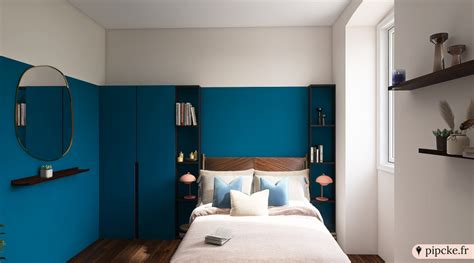 Chambre Sobre Avec Des Touches De Couleur Pipcke