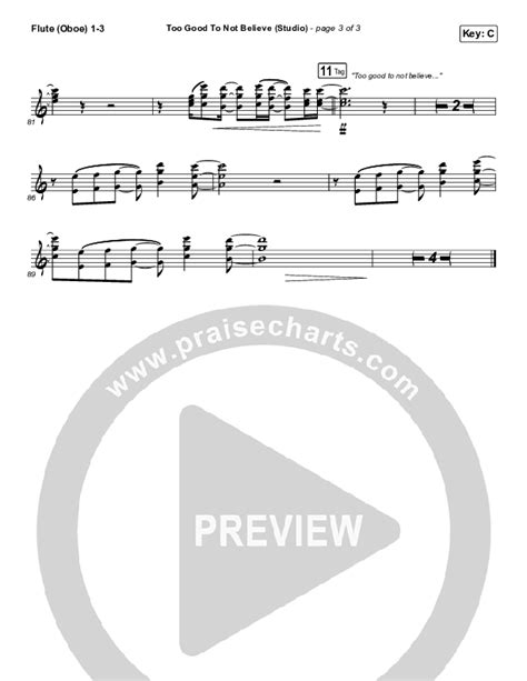 Too Good To Not Believe Studio Flute Oboe Sheet Music Pdf Cody