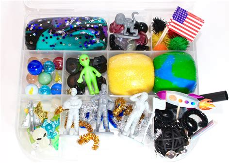 Space Playdough Kit Astronaut Playdough Kit Alien Sensory Etsy