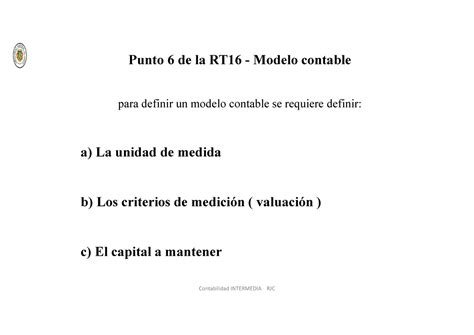 E2 Modelos Contables UNLU 2C2023 1 Punto 6 De La RT16 Modelo