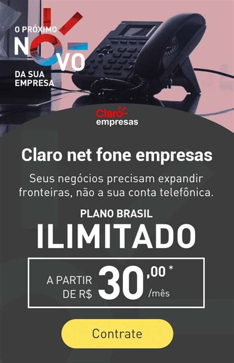 Claro Fixo Empresarial Fixo Ilimitado Por Apenas R M S