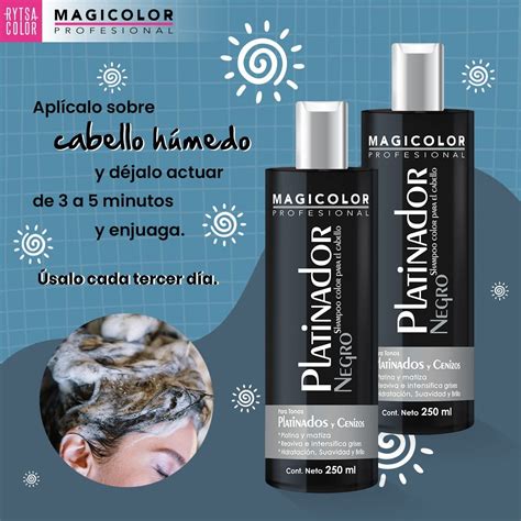 Shampoo Matizador Negro Magicolor Platinado Y Cenizos Gr Meses Sin