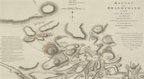 William Fadens 1778 And 1784 Maps Of The Battle Of Brandywine The American Revolution Institute