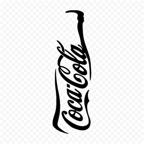 Hd Coca Cola Bottle Black Silhouette Png