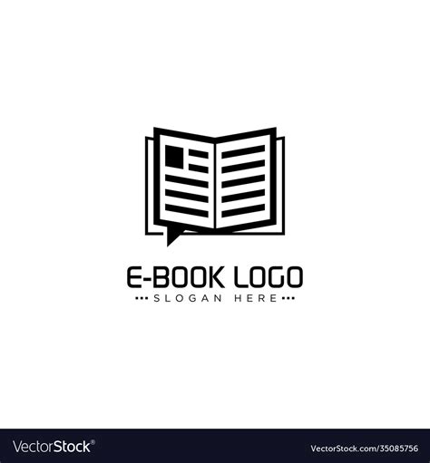 E-book logo design electronic and digital book Vector Image