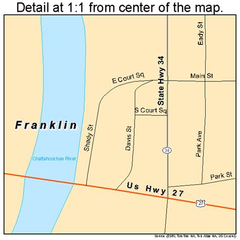 Franklin Georgia Street Map 1331292