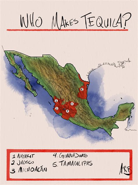 Tequila Jalisco Mexico Map