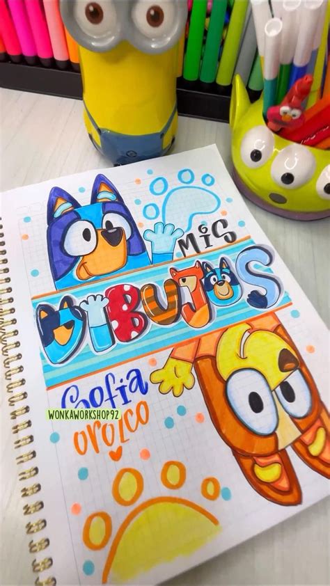 Portada De BLUEY Formas De Marcar Cuadernos Caratulas Para Cuadernos