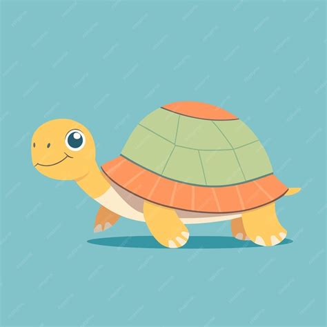 Premium Vector Cute Turtle Tortoise Cartoon Illustration Vector Clipart Design