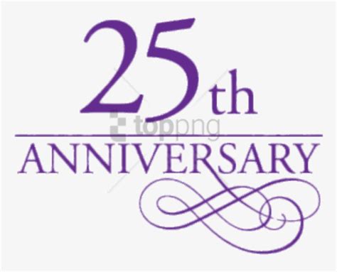 Free Png 25th Anniversary Purple Letters Png Image 25th Wedding