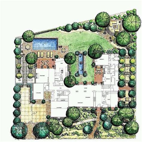 100 Architectural Sketch Page On Instagram “beautiful Landscape Plan Via Archol Landscape