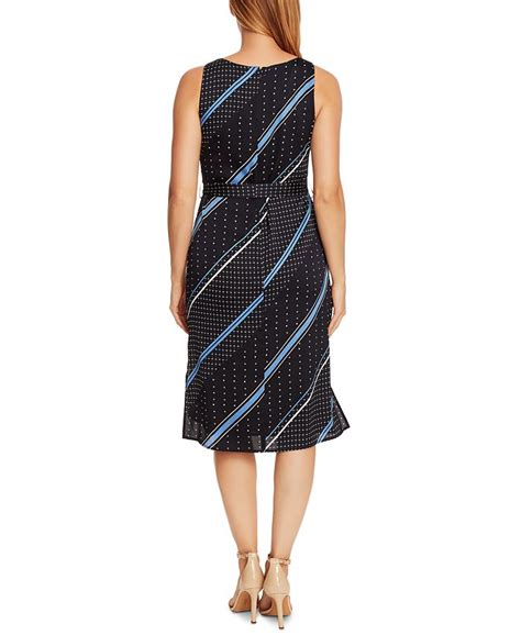 Vince Camuto Printed Belted Dress Macys