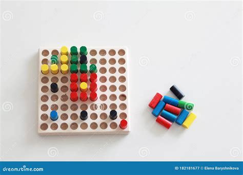 Educational Wooden Montessori Toy Stock Image Image Of Montessori